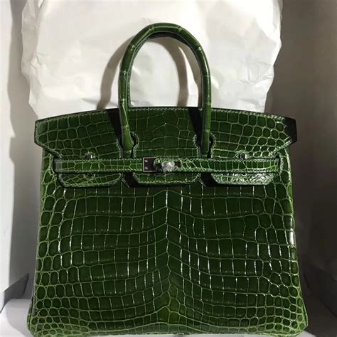 hermes green crocodile bag|vintage hermes crocodile bag.